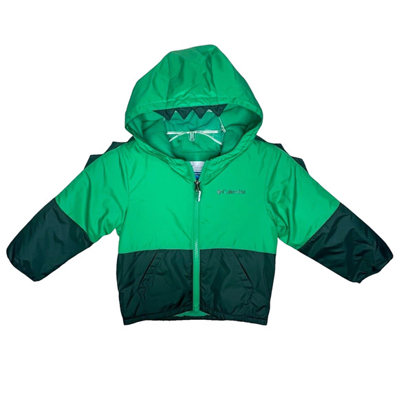 Columbia Kitterwibbit II Jacket 2T Toddler Green Dinosaur Hooded - Picture 1 of 15